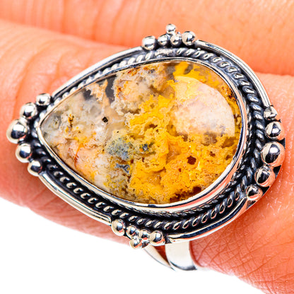Plume Agate Rings handcrafted by Ana Silver Co - RING94735