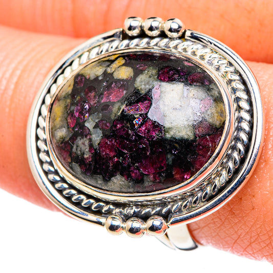 Russian Eudialyte Rings handcrafted by Ana Silver Co - RING94740