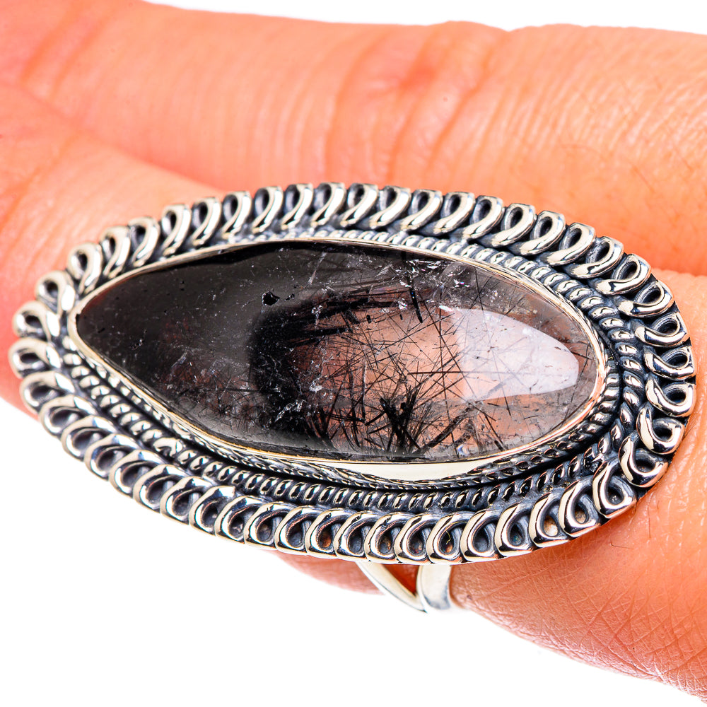 Tourmalinated Quartz Rings handcrafted by Ana Silver Co - RING94750