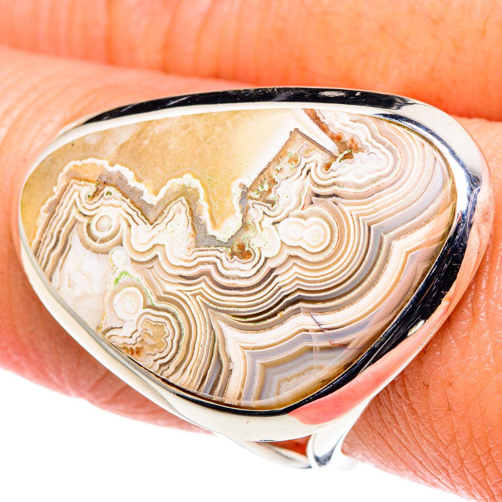 Laguna Lace Agate Rings handcrafted by Ana Silver Co - RING94753