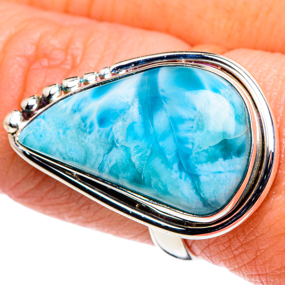 Larimar Rings handcrafted by Ana Silver Co - RING94762
