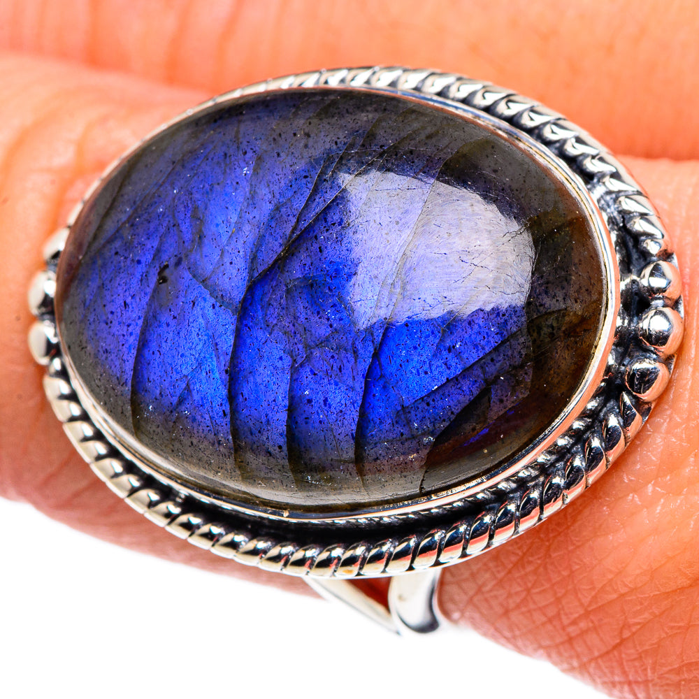 Labradorite Rings handcrafted by Ana Silver Co - RING94765