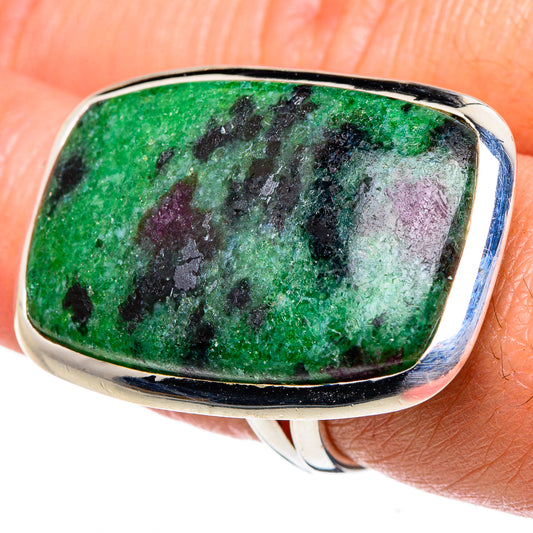 Ruby Zoisite Rings handcrafted by Ana Silver Co - RING94773
