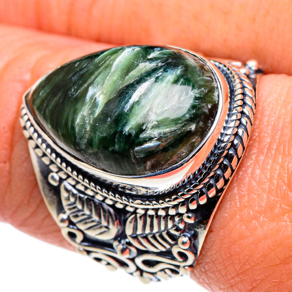 Seraphinite Rings handcrafted by Ana Silver Co - RING94776