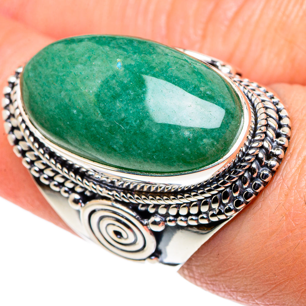 Green Aventurine Rings handcrafted by Ana Silver Co - RING94777