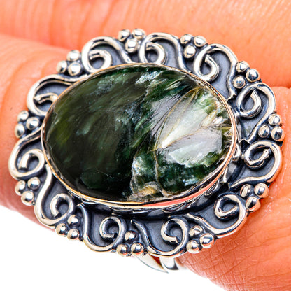 Seraphinite Rings handcrafted by Ana Silver Co - RING94778