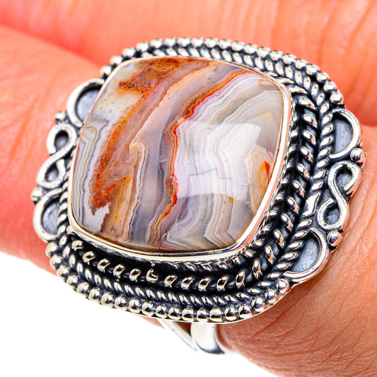 Crazy Lace Agate Rings handcrafted by Ana Silver Co - RING94793
