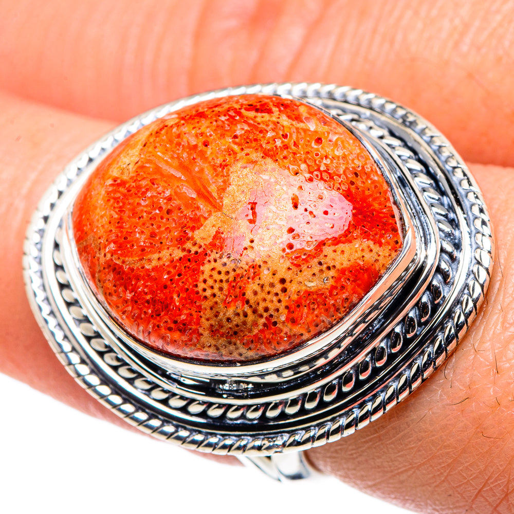 Sponge Coral Rings handcrafted by Ana Silver Co - RING94794