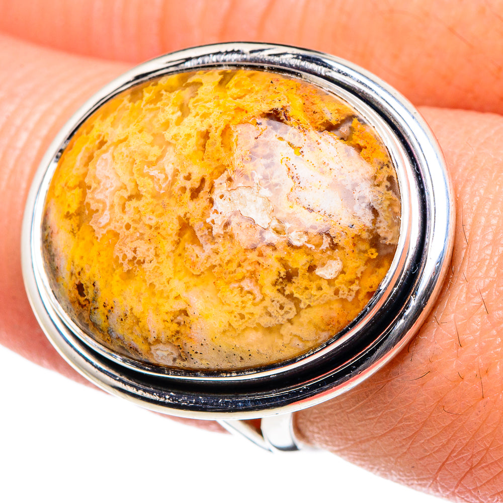 Plume Agate Rings handcrafted by Ana Silver Co - RING94797