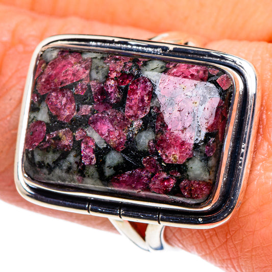 Russian Eudialyte Rings handcrafted by Ana Silver Co - RING94802