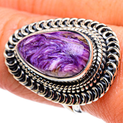 Seraphinite Rings handcrafted by Ana Silver Co - RING94806