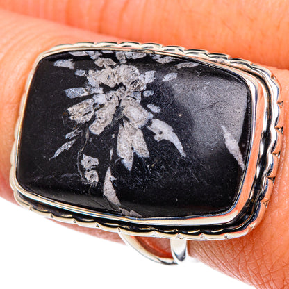 Snowflake Obsidian Rings handcrafted by Ana Silver Co - RING94809