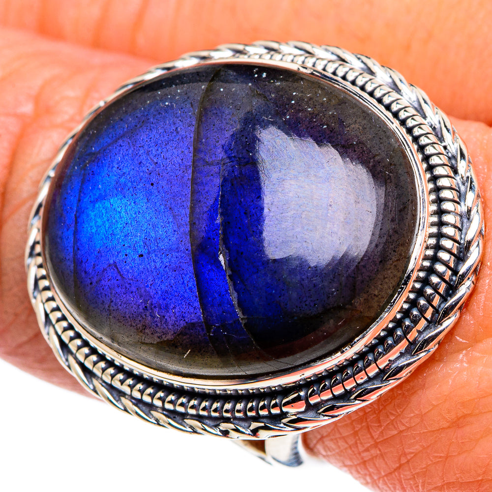 Labradorite Rings handcrafted by Ana Silver Co - RING94822