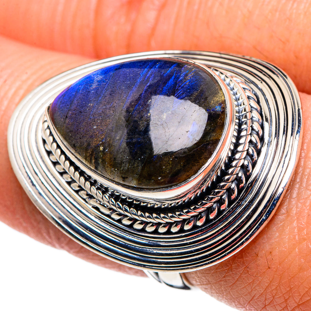 Labradorite Rings handcrafted by Ana Silver Co - RING94825