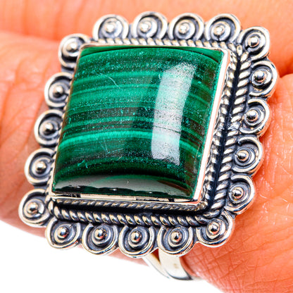Malachite Rings handcrafted by Ana Silver Co - RING94829