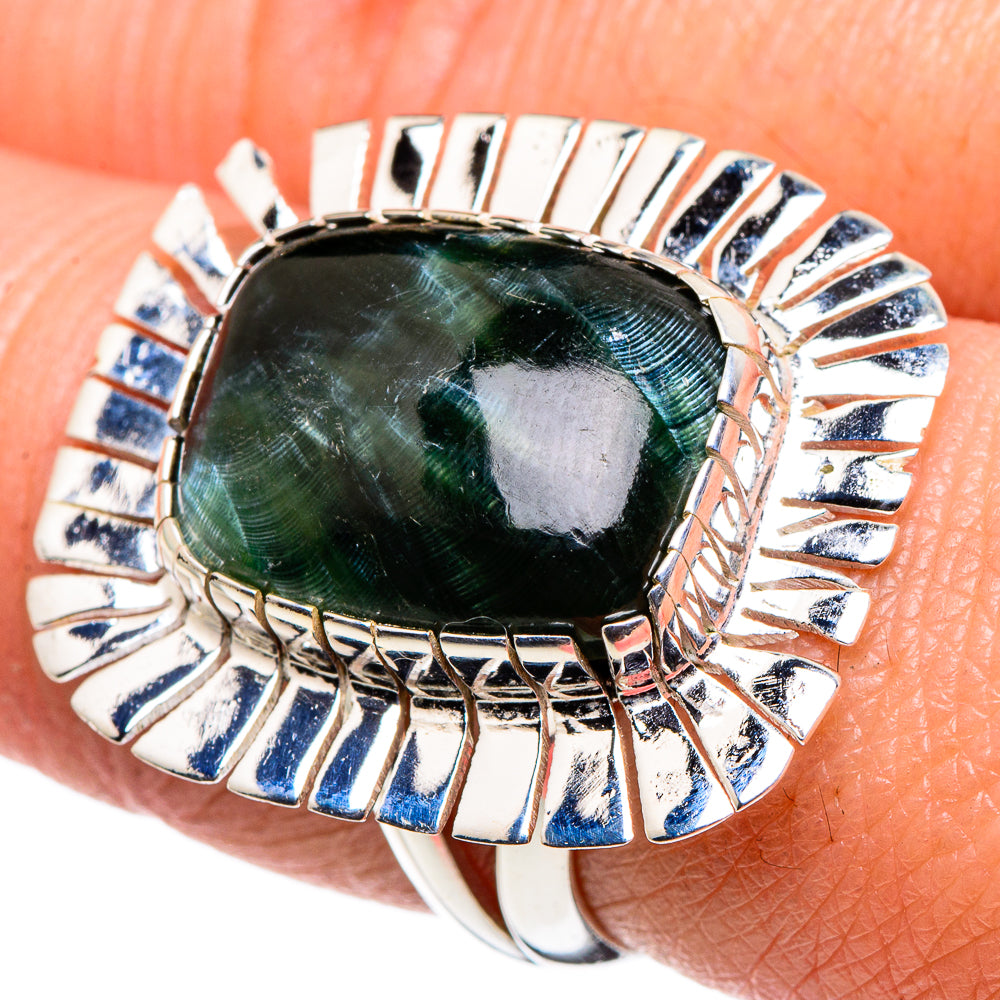 Seraphinite Rings handcrafted by Ana Silver Co - RING94831