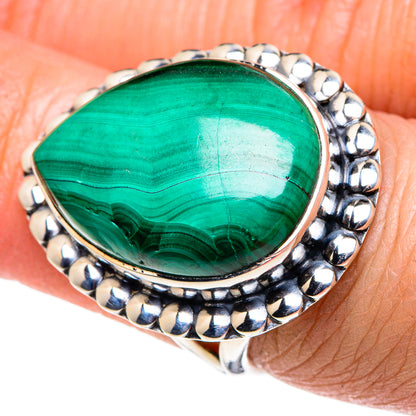 Malachite Rings handcrafted by Ana Silver Co - RING94832