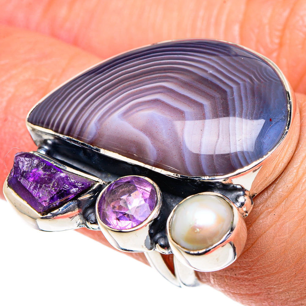 Botswana Agate Rings handcrafted by Ana Silver Co - RING94836