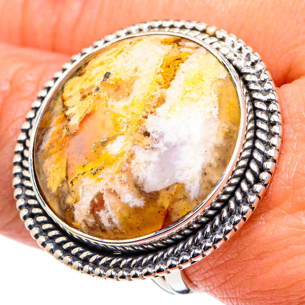 Plume Agate Rings handcrafted by Ana Silver Co - RING94843