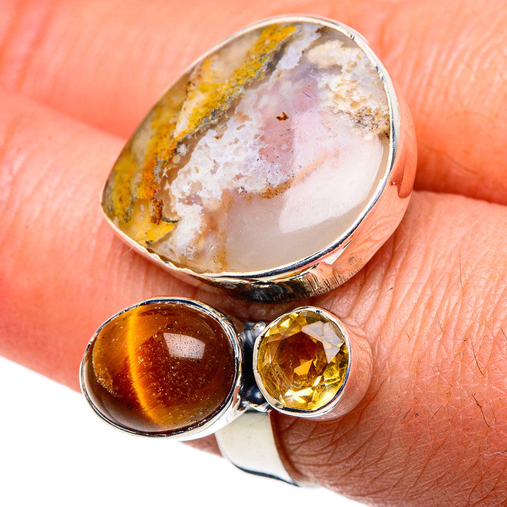Plume Agate Rings handcrafted by Ana Silver Co - RING94845