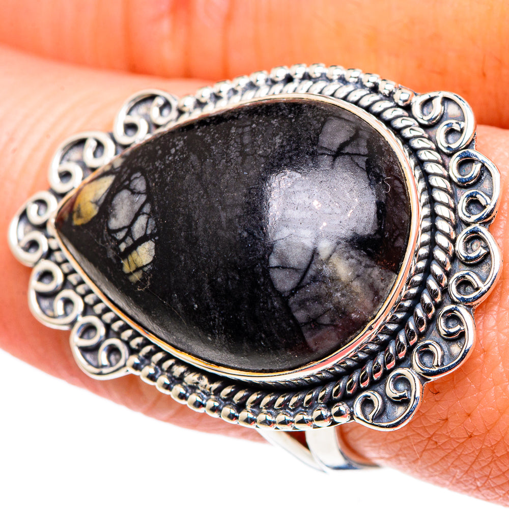 Psilomelane Rings handcrafted by Ana Silver Co - RING94852