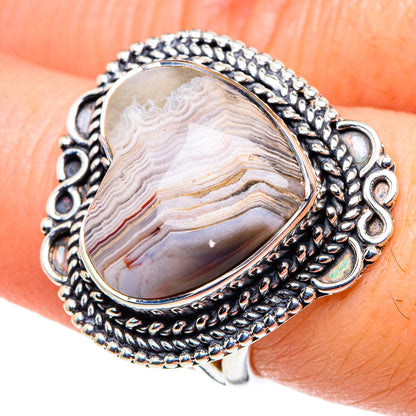 Laguna Lace Agate Rings handcrafted by Ana Silver Co - RING94858