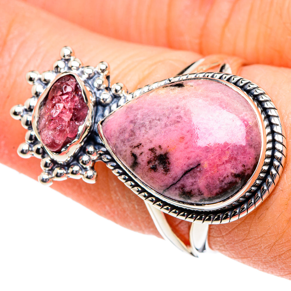 Rhodonite, Pink Tourmaline Rings handcrafted by Ana Silver Co - RING94878