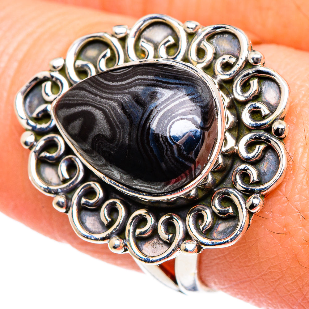 Psilomelane Rings handcrafted by Ana Silver Co - RING94883