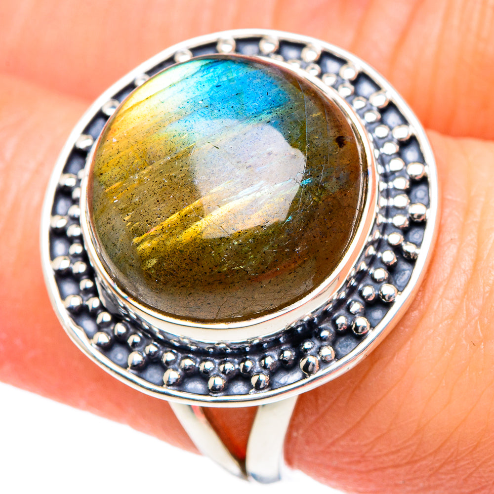 Labradorite Rings handcrafted by Ana Silver Co - RING94887