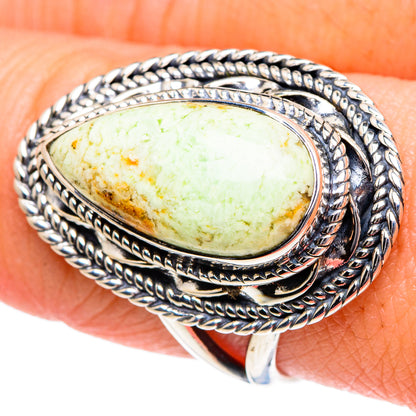 Lemon Chrysoprase Rings handcrafted by Ana Silver Co - RING94891