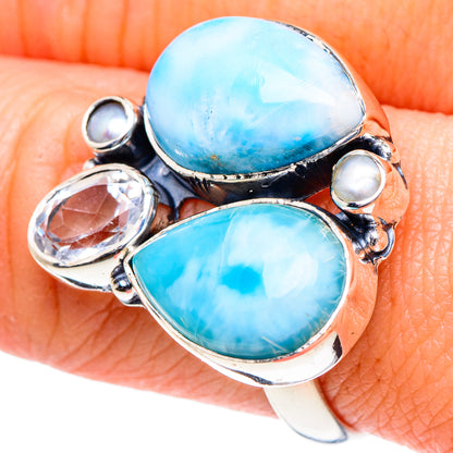 Larimar Rings handcrafted by Ana Silver Co - RING94893
