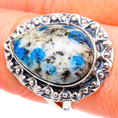 K2 Blue Azurite Rings handcrafted by Ana Silver Co - RING94895