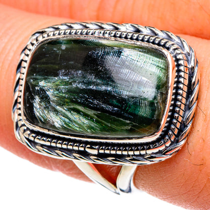 Seraphinite Rings handcrafted by Ana Silver Co - RING94899