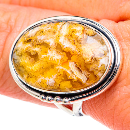 Plume Agate Rings handcrafted by Ana Silver Co - RING94903
