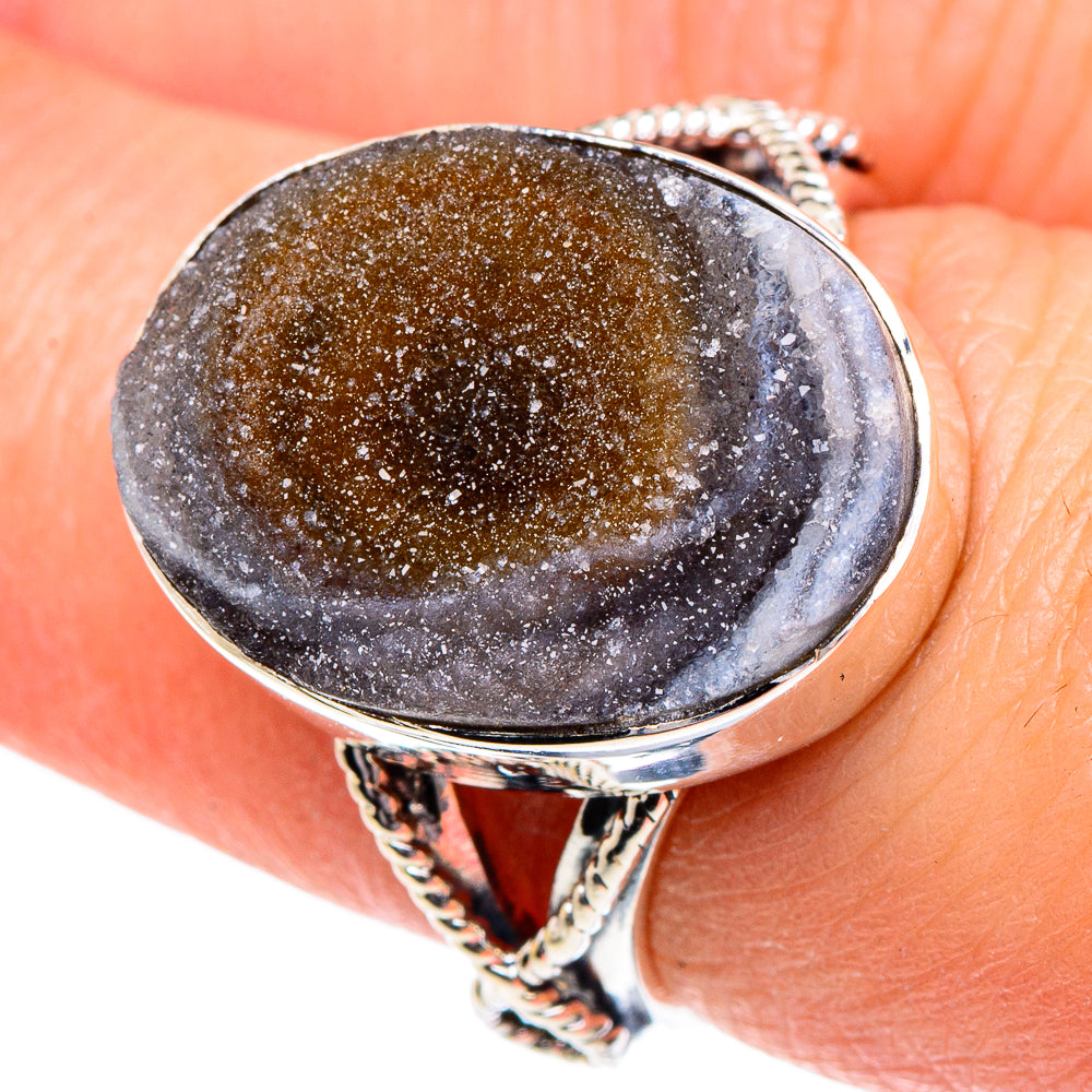 Desert Druzy Rings handcrafted by Ana Silver Co - RING94914