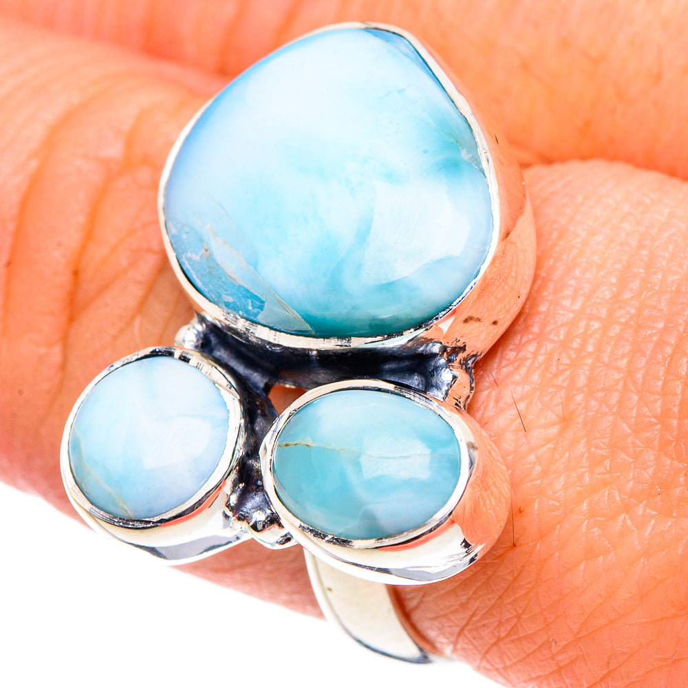 Larimar Rings handcrafted by Ana Silver Co - RING94918