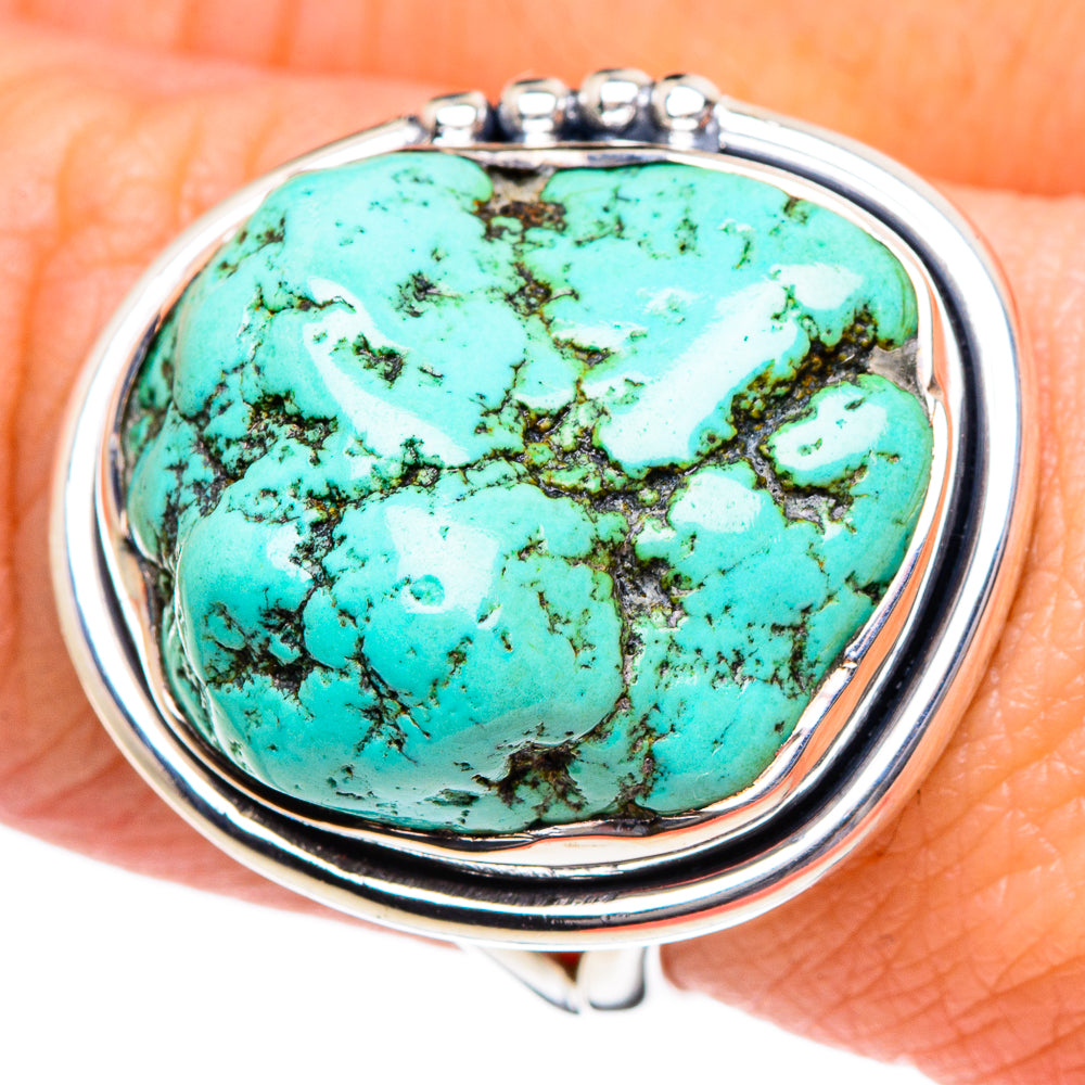 Tibetan Turquoise Rings handcrafted by Ana Silver Co - RING94924