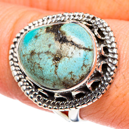 Tibetan Turquoise Rings handcrafted by Ana Silver Co - RING94946