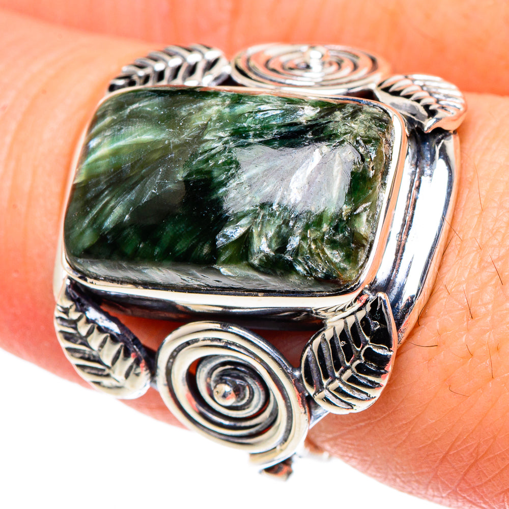 Seraphinite Rings handcrafted by Ana Silver Co - RING94951