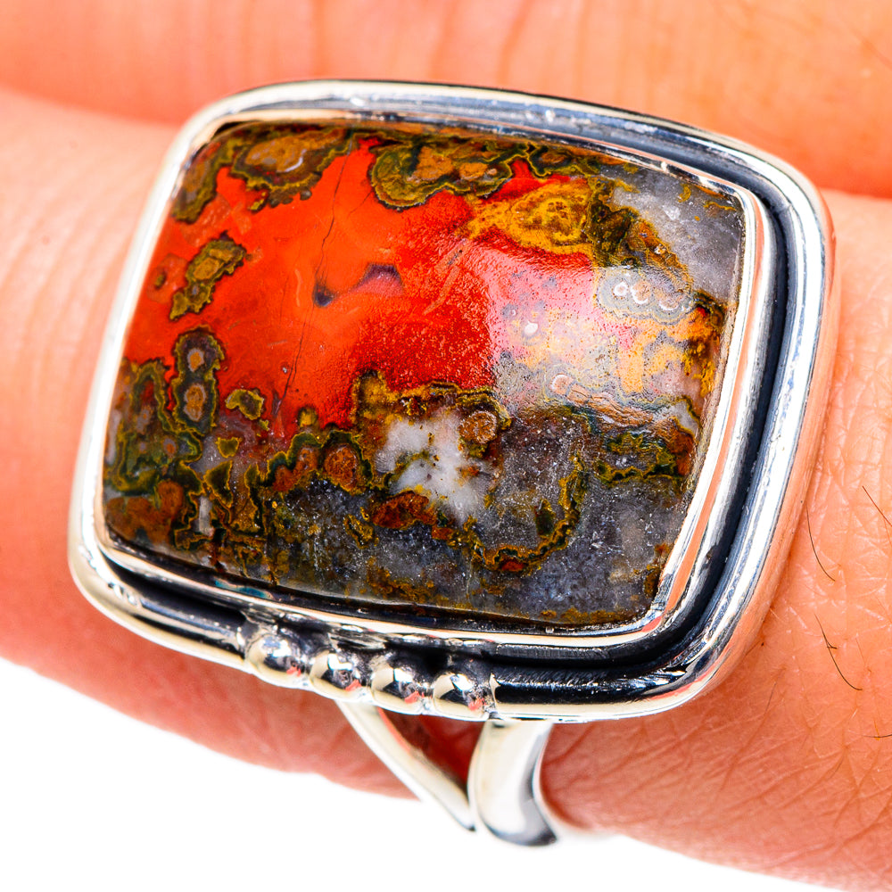 Morocco Agate Rings handcrafted by Ana Silver Co - RING94952