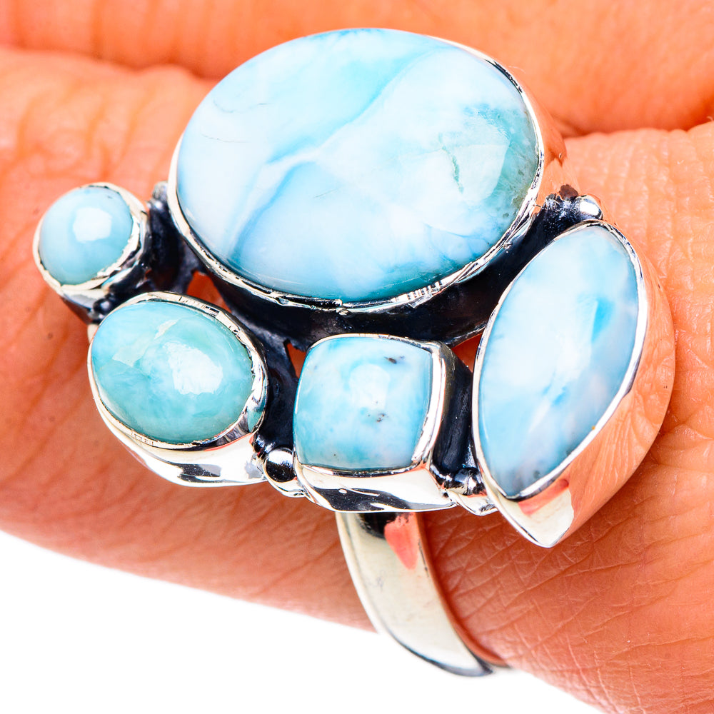 Larimar Rings handcrafted by Ana Silver Co - RING94961
