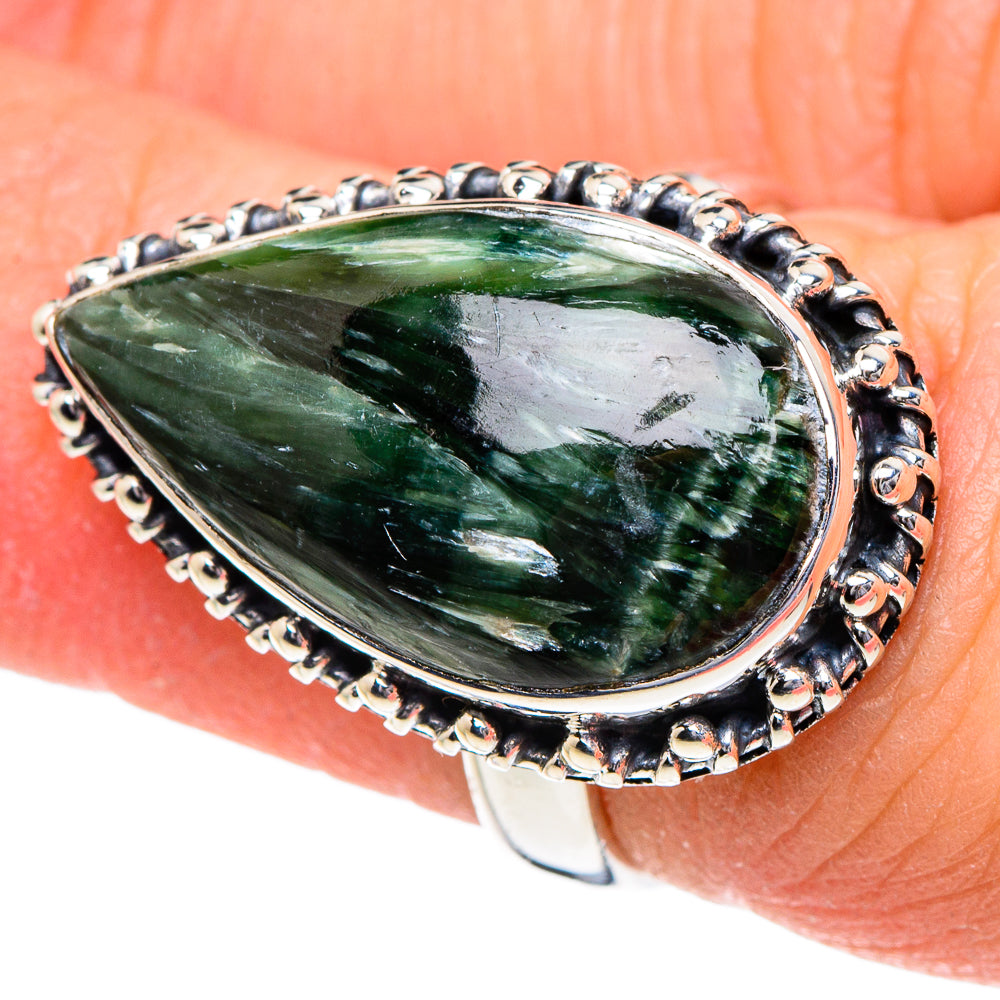 Seraphinite Rings handcrafted by Ana Silver Co - RING94966