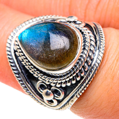 Labradorite Rings handcrafted by Ana Silver Co - RING94972