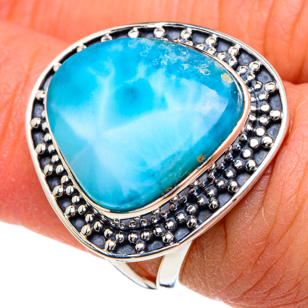 Larimar Rings handcrafted by Ana Silver Co - RING94975
