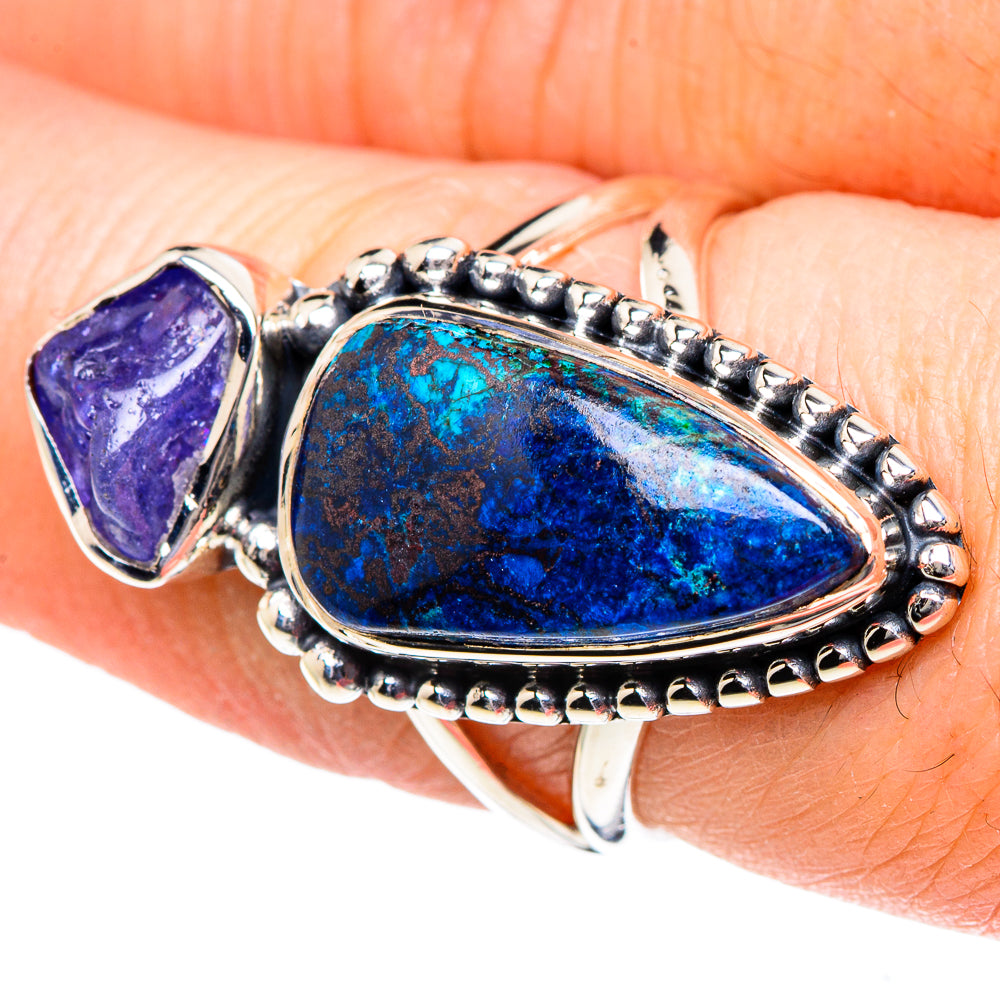 Shattuckite, Tanzanite Rings handcrafted by Ana Silver Co - RING94986