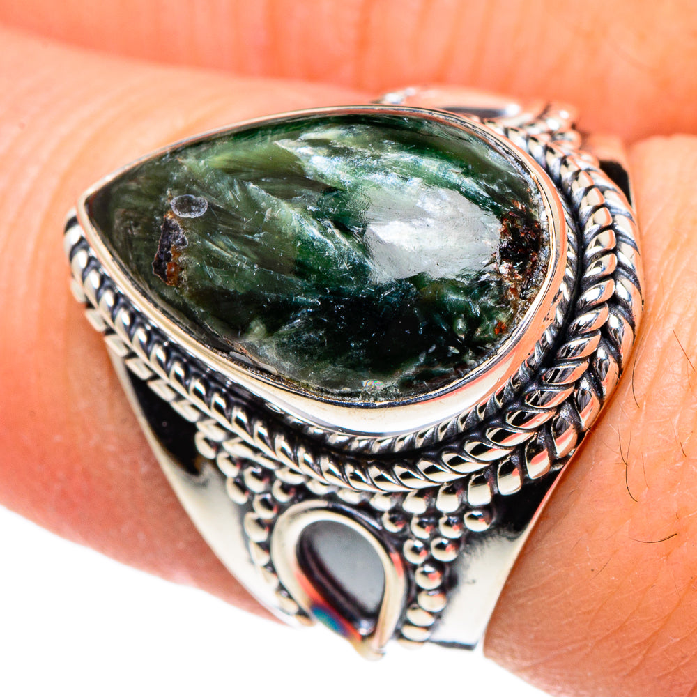 Seraphinite Rings handcrafted by Ana Silver Co - RING94990