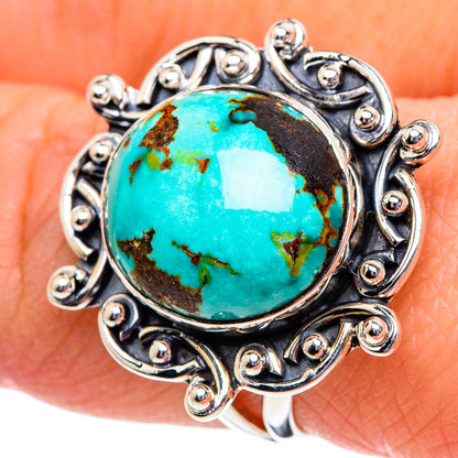 Tibetan Turquoise Rings handcrafted by Ana Silver Co - RING94999