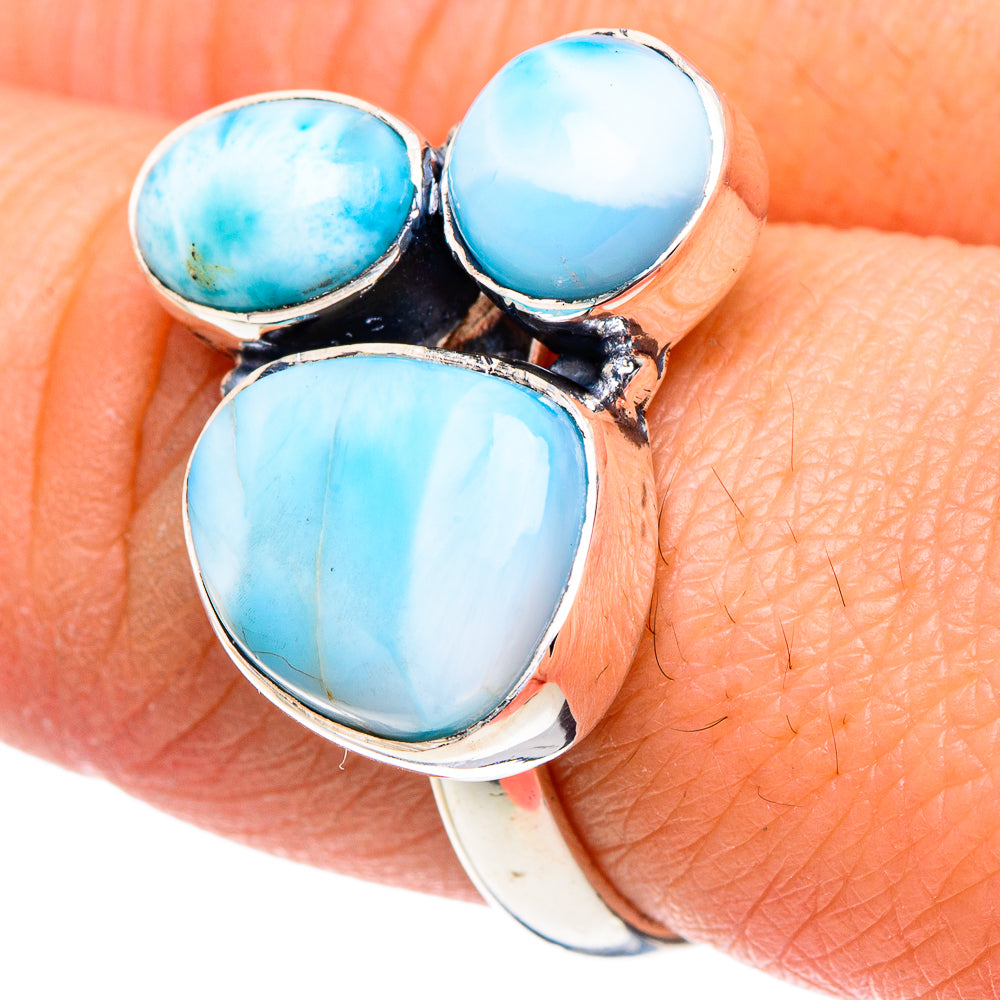 Larimar Rings handcrafted by Ana Silver Co - RING95000