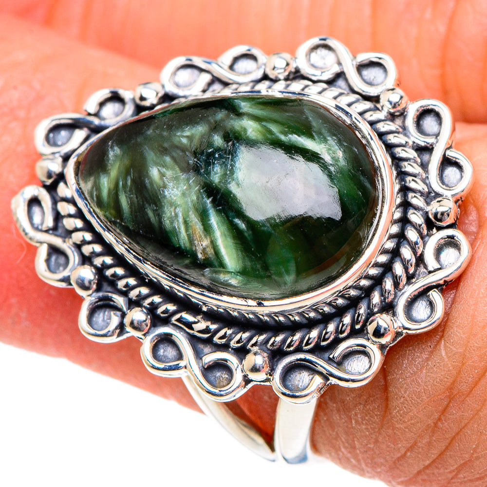 Seraphinite Rings handcrafted by Ana Silver Co - RING95001