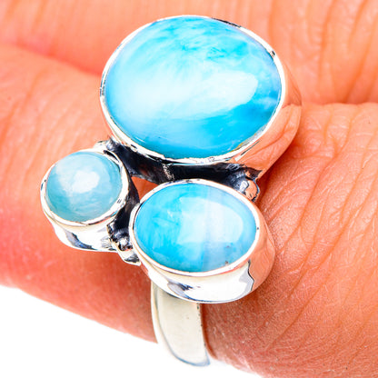 Larimar Rings handcrafted by Ana Silver Co - RING95011